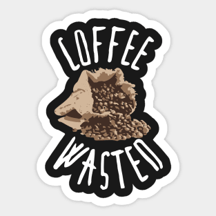 Coffee Wasted: Coffee T-shirt for Men and Women Sticker